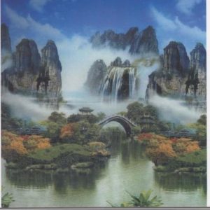 rèm cuốn tranh phong thủy